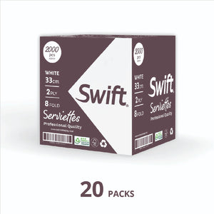 Swift Serviettes 33cm 2Ply 8 fold