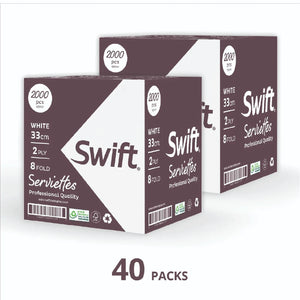 Swift Serviettes 33cm 2Ply 8 fold