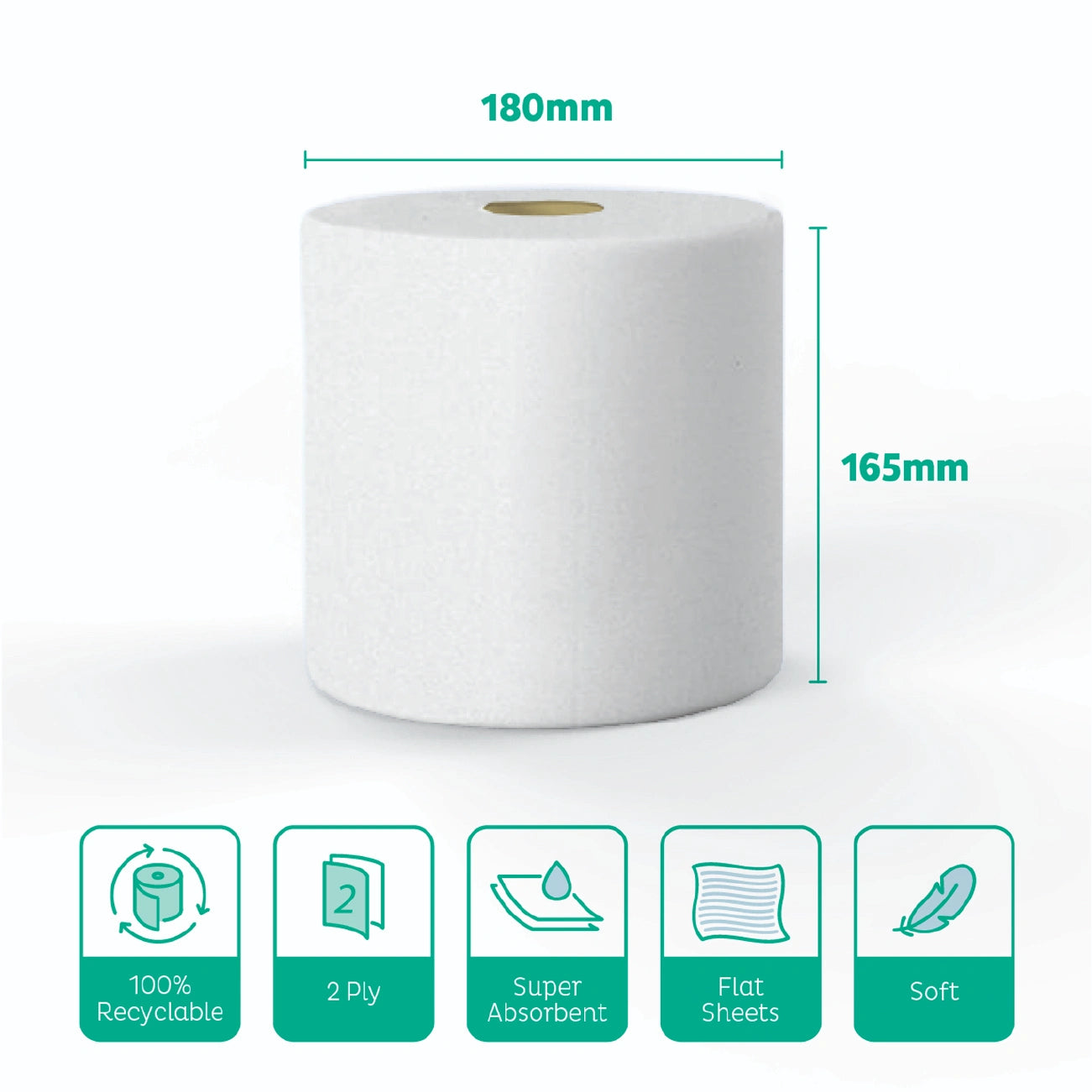 2ply white embossed flat sheet