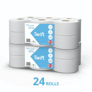 Swift Mini Jumbo Toilet Rolls Embossed