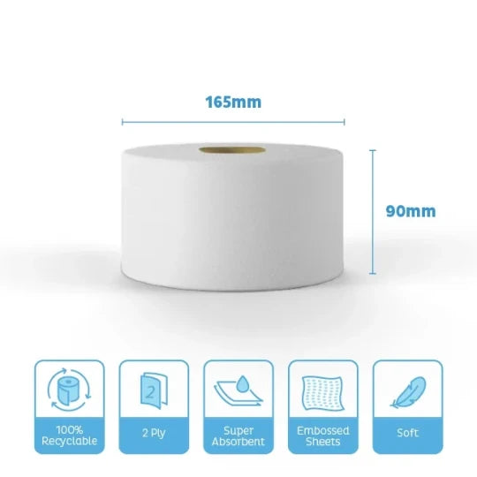 Mini Jumbo toilet Roll 2ply