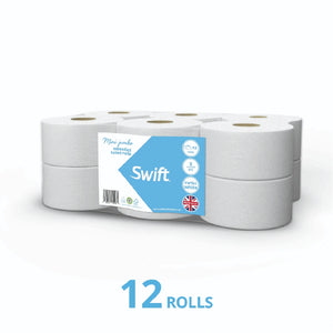 Swift Mini Jumbo Toilet Rolls Embossed