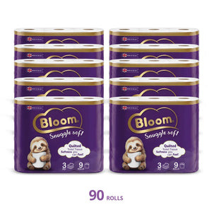 Bloom 3ply Toilet Tissue 90 rolls