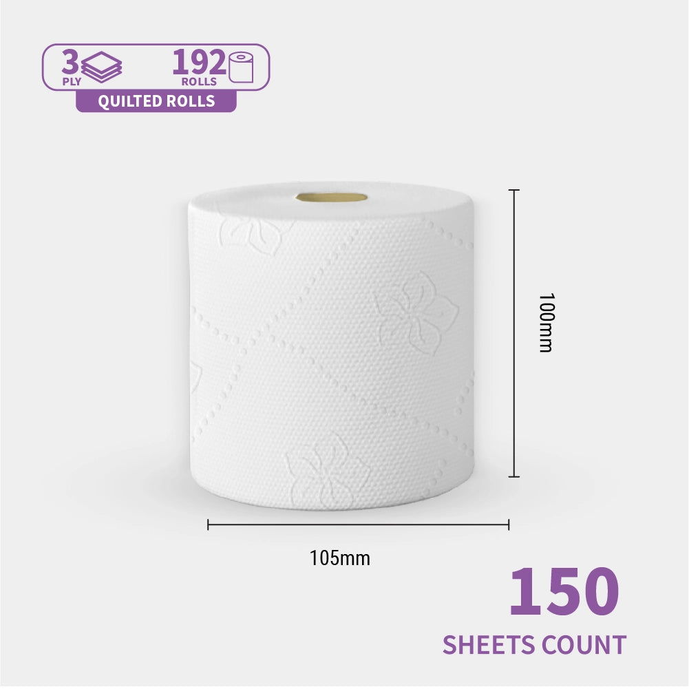 Bloom 3ply Toilet Tissue 192 rolls