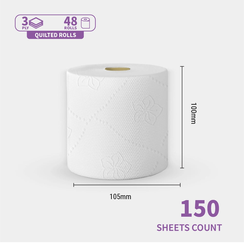 Bloom 3ply Toilet Tissue 48 rolls