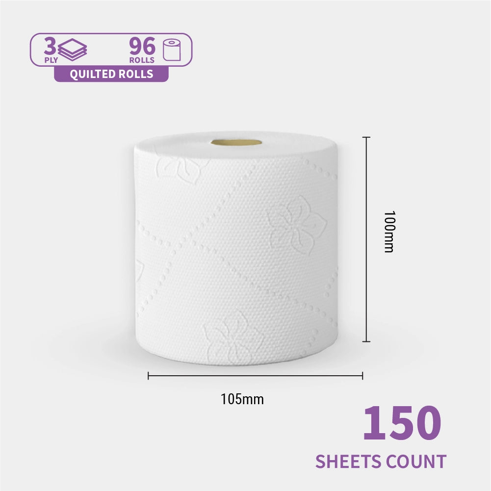 Bloom 3ply Toilet Tissue 96 rolls