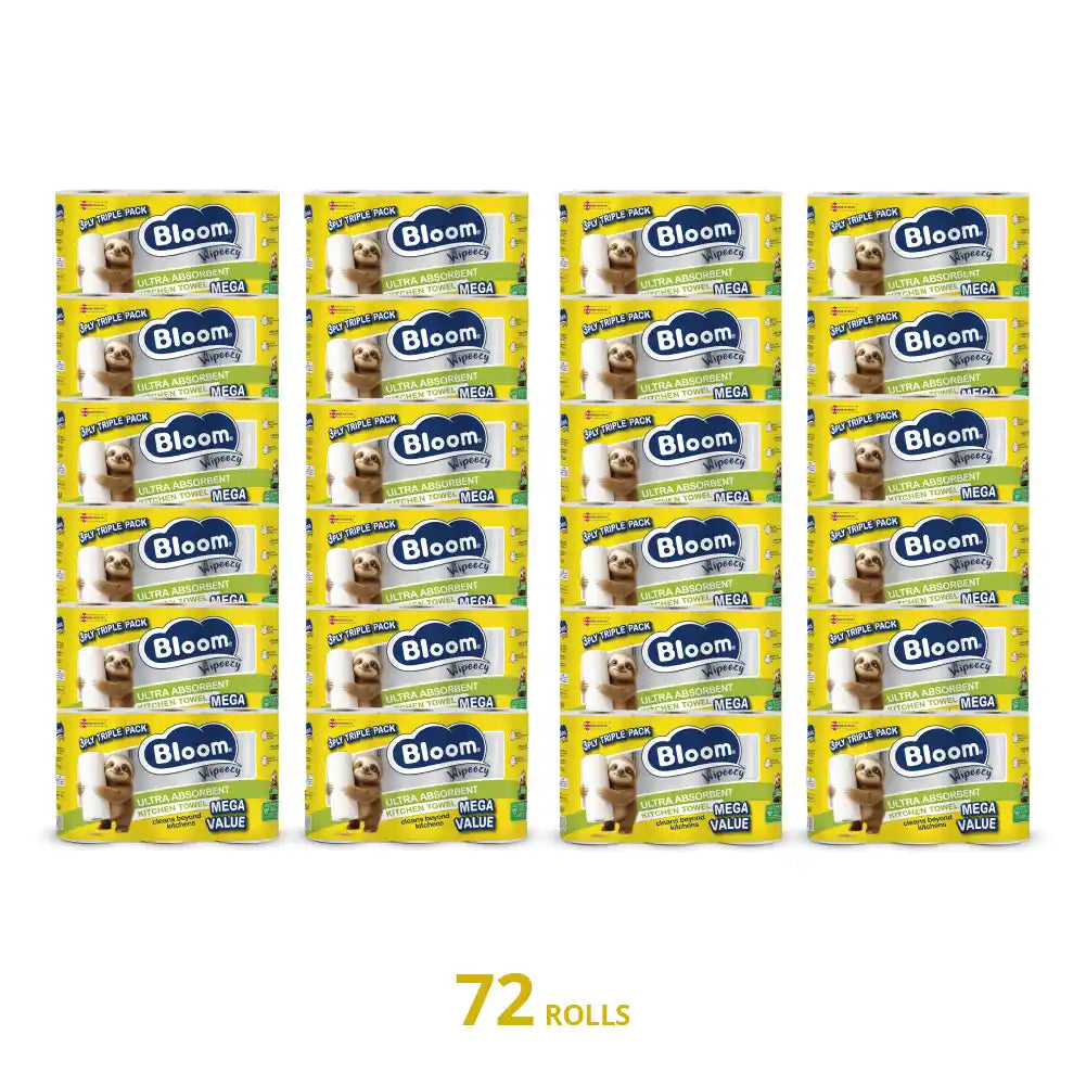 Bloom 3ply Kitchen Towel 72 rolls