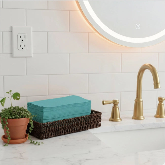 C-fold blue towel pack