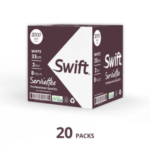 Swift Serviettes 33cm 2Ply 8 fold