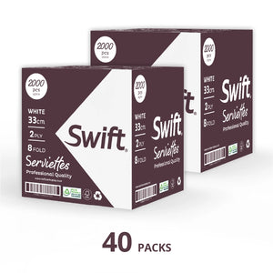 Swift Serviettes 33cm 2Ply 8 fold