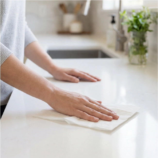 white centrefeed embossed flat sheet