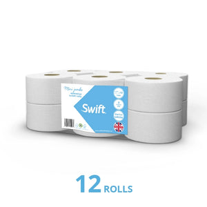 Swift Mini Jumbo Toilet Rolls Embossed
