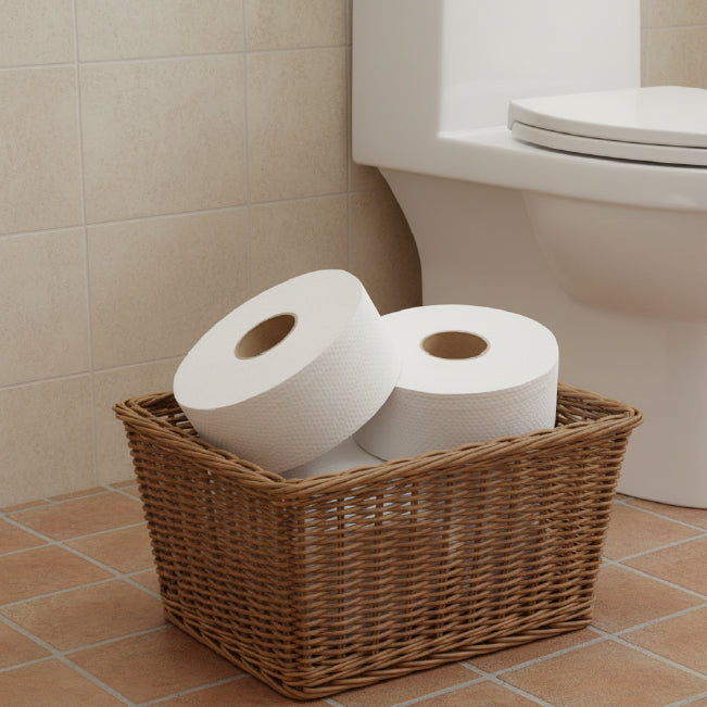 Velor Mini Jumbo Toilet Rolls Embossed - 12 Rolls