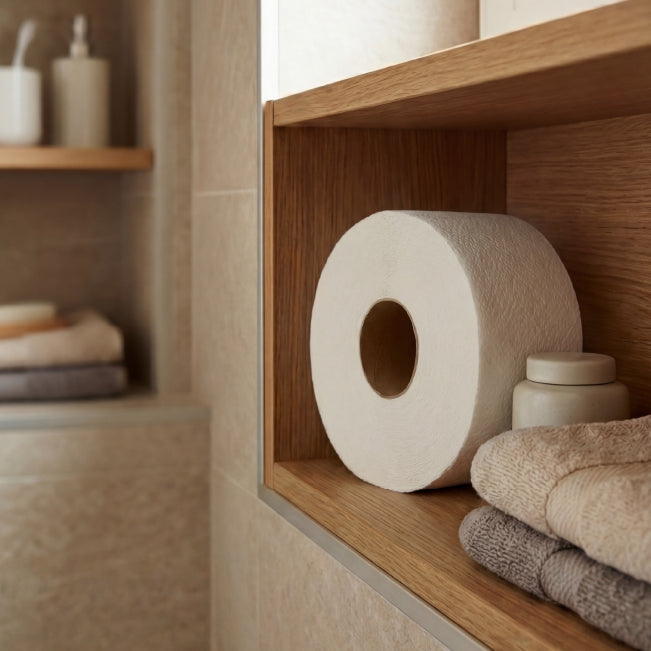 Velor Mini Jumbo Toilet Rolls Embossed - 24 Rolls