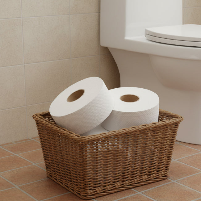 Velor Mini Jumbo Toilet Rolls Embossed - 24 Rolls