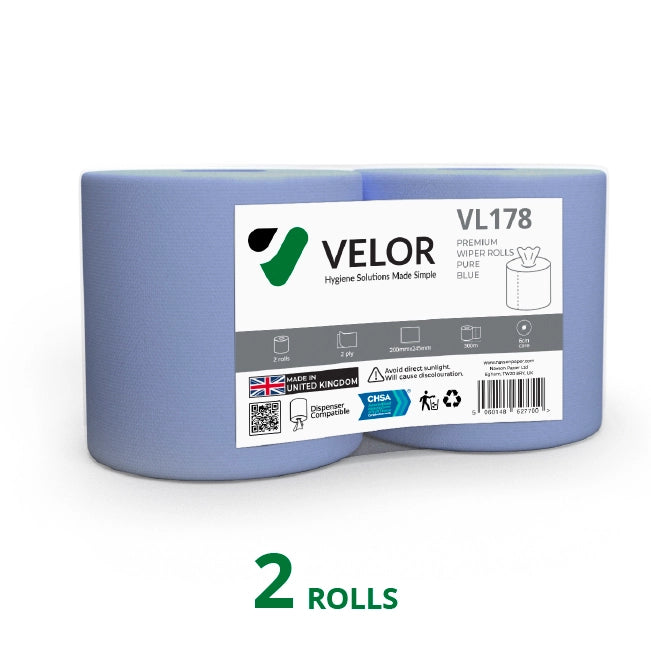 Velor Wiper Rolls Blue Sheet