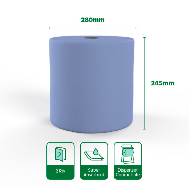 Velor Wiper Rolls Blue Sheet