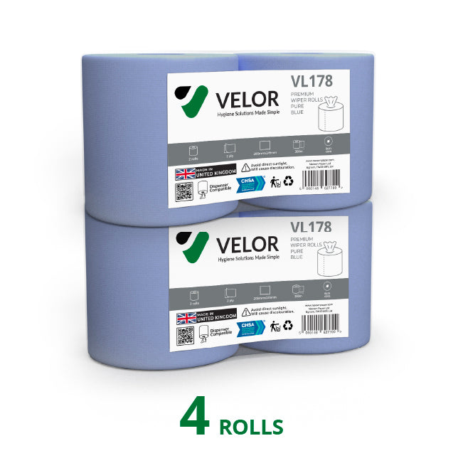 Velor Wiper Rolls Blue Sheet