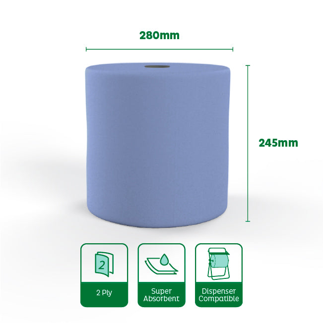 Velor Wiper Rolls Blue Sheet