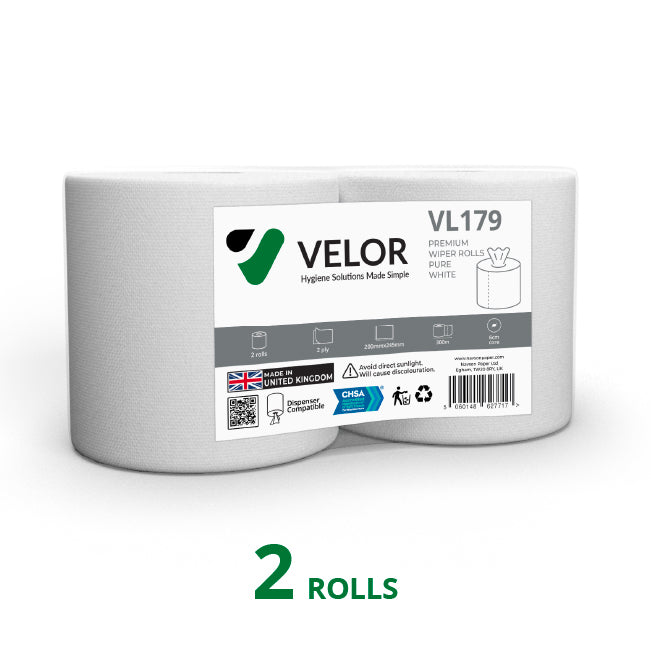 Velor Wiper Rolls White Flat-sheet