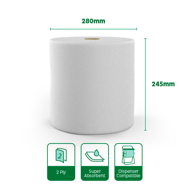 Velor Wiper Rolls White Flat-sheet