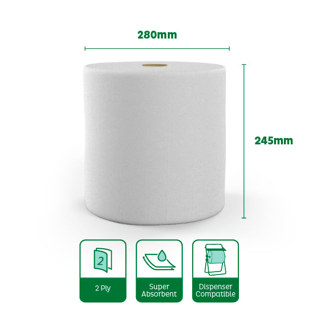 Velor Wiper Rolls White Flat-sheet