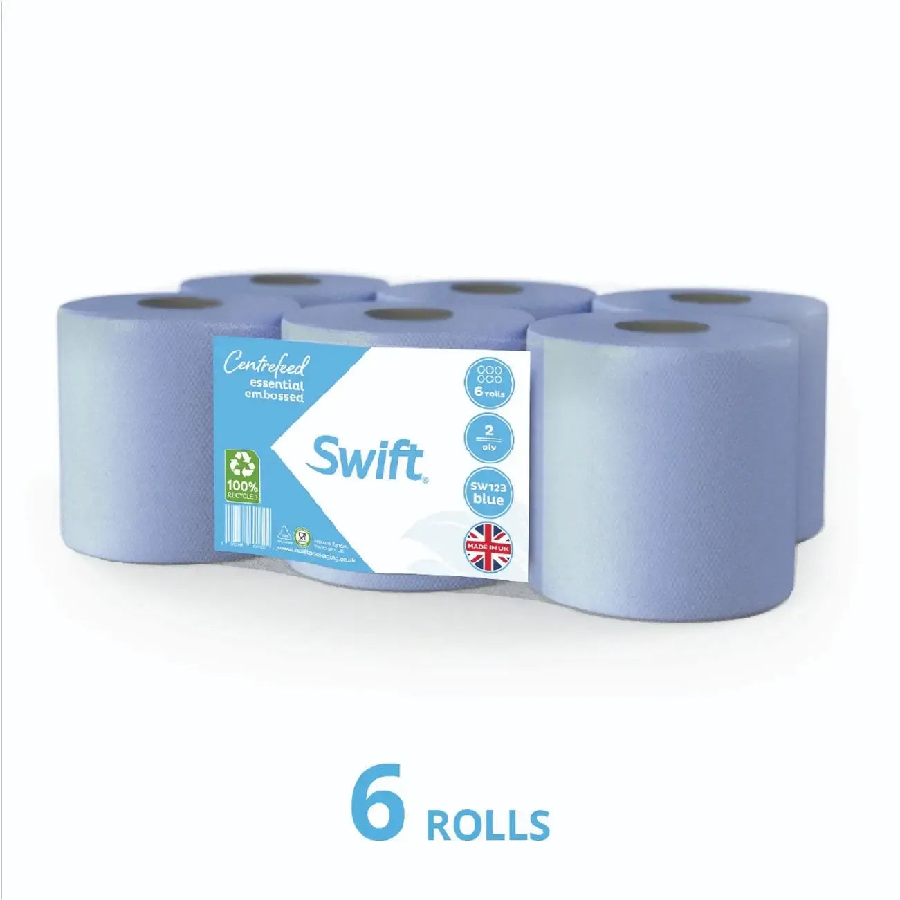 Blue Centerfeed 6 Rolls