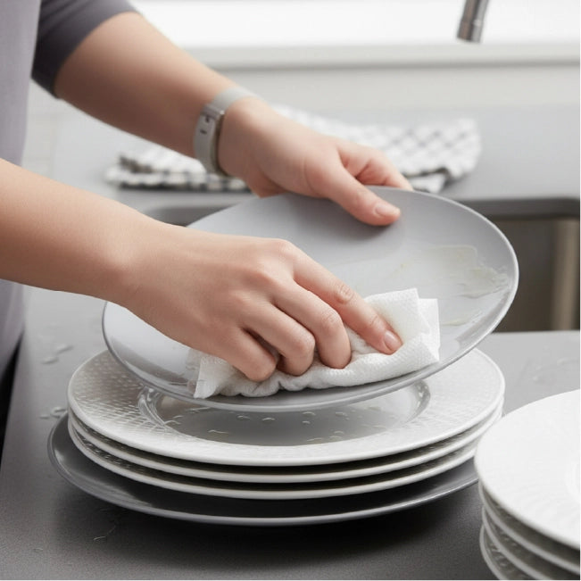 White centerfeed embossed