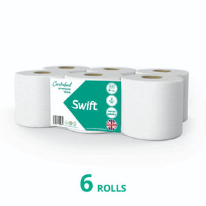 Swift Centrefeed White 150m Flat sheet