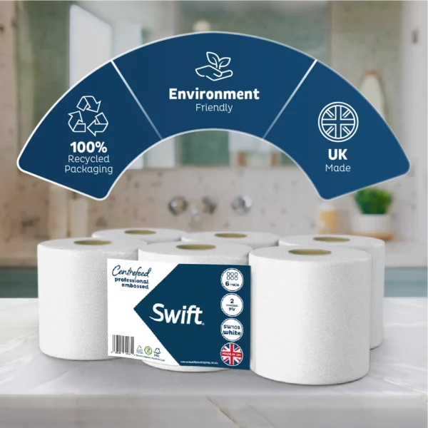 Swift Centrefeed White Embossed