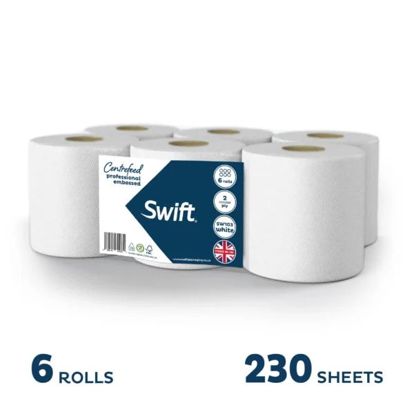 Swift Centrefeed White Embossed