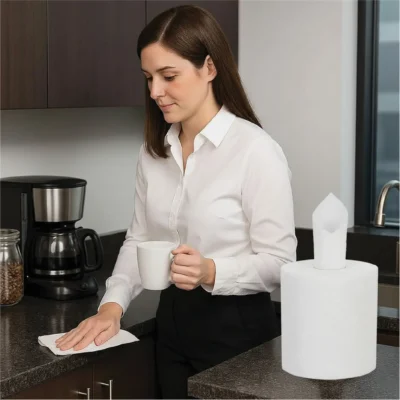 Swift Centrefeed White Embossed - 12 Rolls