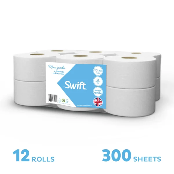 Swift Mini Jumbo Toilet Rolls Embossed