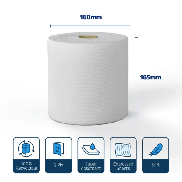 Swift Centrefeed White Embossed - Image 4