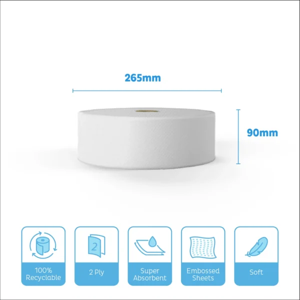Swift Jumbo Toilet Rolls Embossed - Image 4
