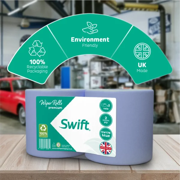 Swift Wiper Rolls Blue Flat-sheet