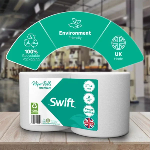 Swift Wiper Rolls White Flat-sheet