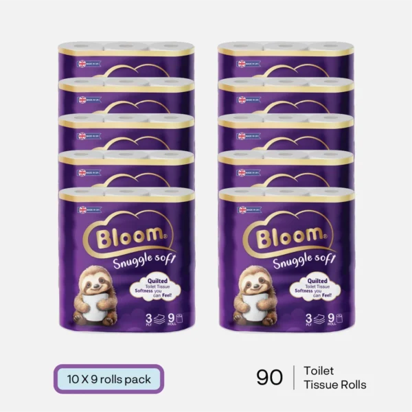 Bloom 3Ply Toilet Rolls - 90 Rolls