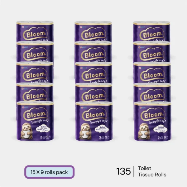 Bloom 3Ply Toilet Rolls – 135 Rolls