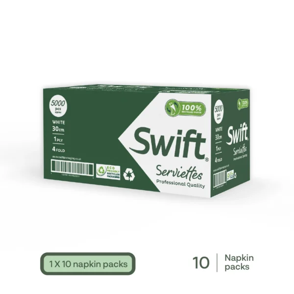 Swift Serviettes 30cm 1Ply 4 fold