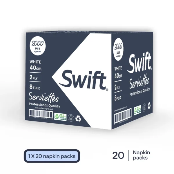 Swift Serviettes 40cm 2Ply 8 fold