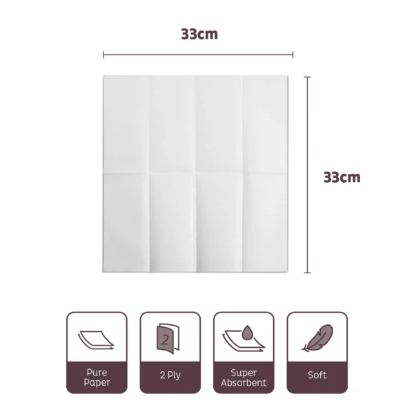 Swift Serviettes 33cm 2Ply 8 fold - Image 4