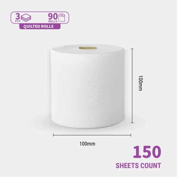 Bloom 3Ply Toilet Rolls - 90 Rolls - Image 4