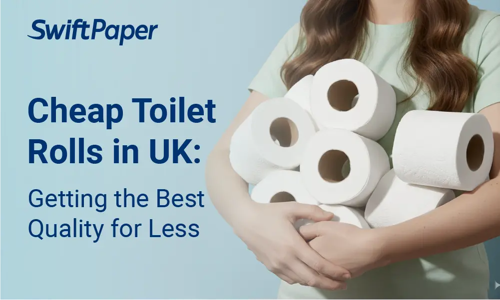 a women holding cheap toilet paper in uk