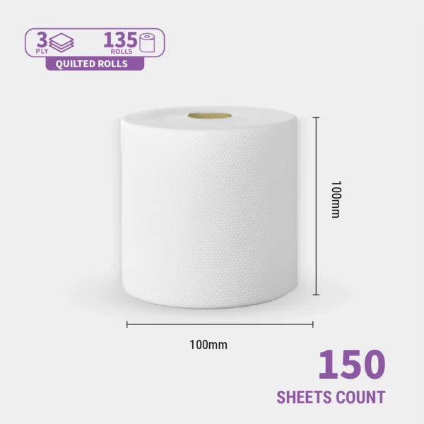 Bloom 3Ply Toilet Rolls – 135 Rolls - Image 4