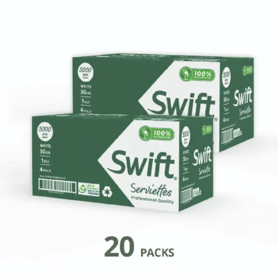 Swift Serviettes 30cm 1Ply 4 fold - 2 Box