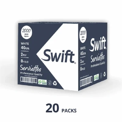 Swift Serviettes 40cm 2Ply 8 fold - 1 Box