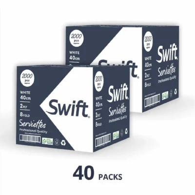 Swift Serviettes 40cm 2Ply 8 fold - 2 Box