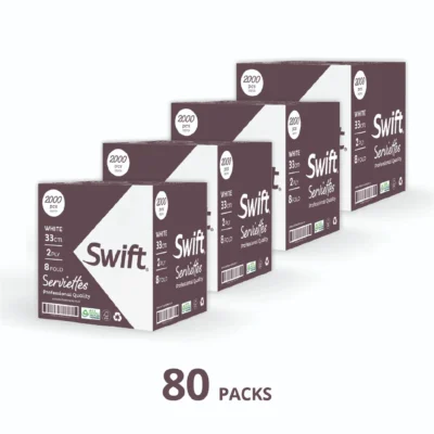 Swift Serviettes 33cm 2Ply 8 fold - 4 Box