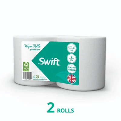 Swift Wiper Rolls White Flat-sheet - 2 Rolls